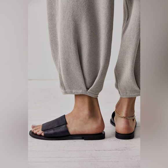 Free People Verona Leather Slide Sandals - Picture 3 of 5